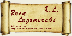 Rusa Lugomerski vizit kartica